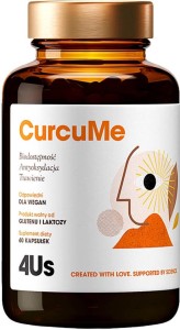 CurcuMe 4Us Ekstrakt z kłacza kurkumy i pieprzy czarnego Kurkumina + piperyna 60 kapsułek HealthLabs