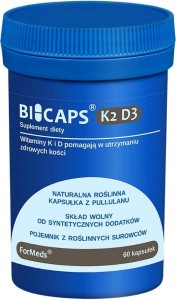 Bicaps K2 100 ug + D3 2000 IU 60 porcji 60 kapsułek ForMeds
