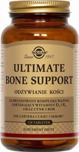 Zaawansowany kompleks wapnia z witamina D3 K2 cynkiem oraz borem Ultimate Bone Support 120 tabletek Solgar