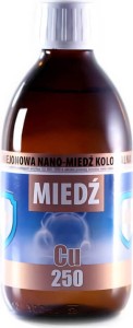 Niejonowa nano miedź Cu 250 25ppm 300ml Pro Aktiv