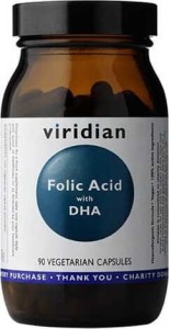 Kwas foliowy z DHA Folid acid with DHA 90 kapsułek Viridian