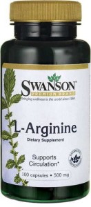 L-Arginina 500mcg L-Arginine 100 kapsułek SWANSON