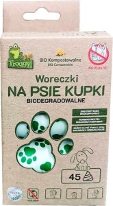 WORKI NA PSIE ODCHODY (KOMPOSTOWALNE I BIODEGRADOWALNE) 3 ROLKI 45 szt - FROGGY
