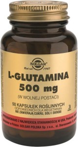 L-Glutamina w wolnej postaci 500mg 50 kapsułek Solgar