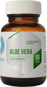 Liofilizowany sok z miąższu liści aloesu Aloe Vera concetrate 125mg 60 kapsułek Hepatica