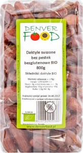 Daktyle suszone bezglutenowe BIO 800g Denver Food