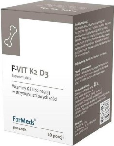 F-Vit K2 D3 Witamina K2 MK-7 100mcg + Witamina D3 2000IU 60 porcji 48g ForMeds