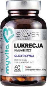 Lukrecja ekstrakt z lukrecji Immuno Protect Glicyryzyna 60 kapsułek MyVita Silver