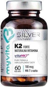 Witamina K2 Forte VitaMK-7 100mcg 60 kapsułek MyVita Silver Pure