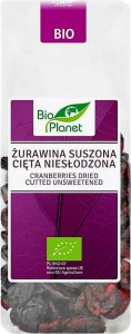 ŻURAWINA SUSZONA CIĘTA NIESŁODZONA BIO 100 g - BIO PLANET