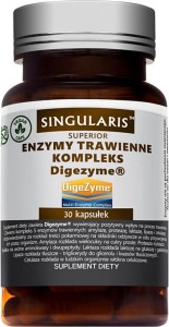 Enzymy trawienne kompleks Digezyme 30 kapsułek wegańskich Singularis