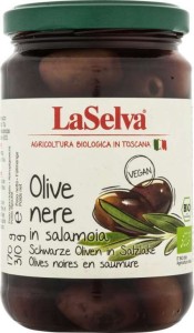 Oliwki czarne w zalewie BIO 310 g Laselva