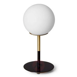 Mosiężna lampa stołowa Jugen z czarną podstawą