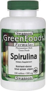 Spirulina naturalna 500mg 180 tabletek Swanson