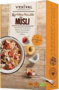 Musli z kokosem i morelami bez glutenu 325g EKO Verival