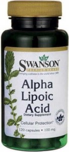 ALA kwas alfa liponowy Alpha Lipoic Acid 100mg 120 kapsułek SWANSON
