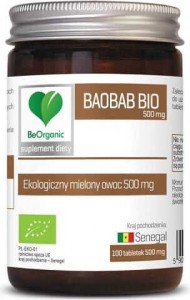 Baobab BIO Ekologiczny mielony owoc 500 mg 100 tabletek BeOrganic MedicaLine