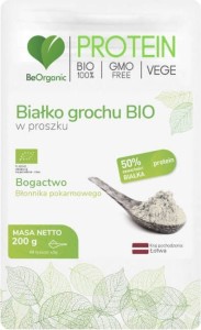Białko grochu BIO w proszku 66 porcji 200g BeOrganic MedicaLine