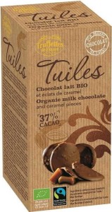 Krążki czekolady mlecznej z toffi Bio fair trade 100 g - Truffettes De France