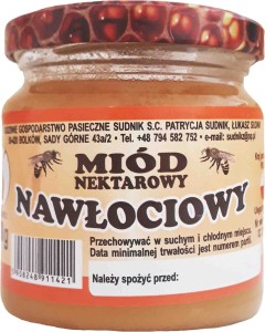 Miód nawłociowy nektarowy 280g Rodzinna Pasieka Sudnik