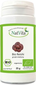 Reishi grzyby mielone BIO 100% 25g NatVita