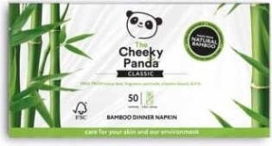SERWETKI STOŁOWE BAMBUSOWE DWUWARSTWOWE 50 szt - CHEEKY PANDA