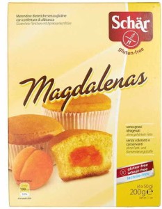Magdalenas babeczki z nadzieniem morelowym bezglutenowe 200 g Schar