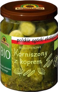 OGÓRKI KONSERWOWE Z KOPREM BEZGLUTENOWE BIO 480 g (220 g) - KOWALEWSKI