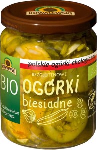 OGÓRKI KONSERWOWE KROJONE BIESIADNE BEZGLUTENOWE BIO 480 g (270 g) - KOWALEWSKI