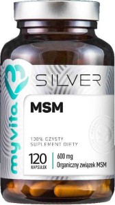 MSM Organiczny związek MSM 600mg 120 kapsułek MyVita Silver Pure