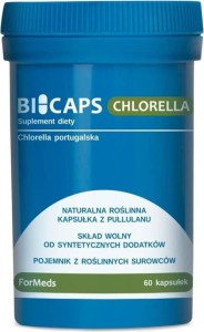 Bicaps Chlorella portugalska 530mg 60 porcji 60 kapsułek ForMeds