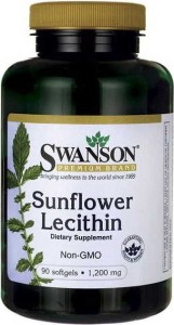 Lecytyna słonecznikowa bez GMO Sunflower Lecithin Non-GMO 1200mg 90 kapsułek SWANSON