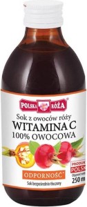 Sok z owoców róży 100% Witamina C 250 ml Polska Roża