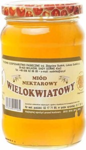 Miód wielokwiatowy nektarowy 500g Rodzinna Pasieka Sudnik