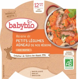 Danie mix warzyw z jagnięciną od 12 miesiąca bezglutenowe BIO 230 g BABYBIO
