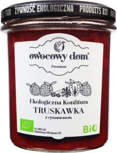 Konfitura truskawka z cynamonem BIO 300 g- OWOCOWY DOM