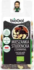 MIESZANKA STUDENCKA Z ŻURAWINĄ BIO 150 g - BIOGOL