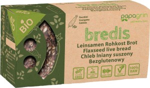 CHLEB LNIANY SUSZONY Z CUKINIĄ BEZGLUTENOWY BIO 70 g - PAPAGRIN