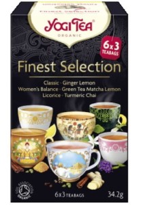 HERBATKA EKSPRESOWA FINEST SELECTION (MIX HERBATEK) BIO (9 x 2 TOREBKI) 34,6 g - YOGI TEA