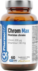 Chrom Max Pikolinian chromu 200 ?g 60 kapsułek PharmoVit