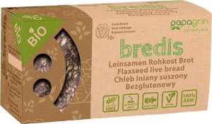 CHLEB LNIANY SUSZONY Z KAPUSTĄ KISZONĄ BEZGLUTENOWY BIO 70 g - PAPAGRIN