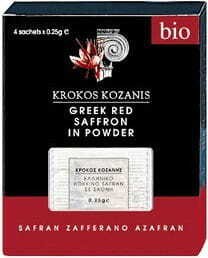 SZAFRAN W PROSZKU BIO (4 x 0,25 g) 1 g - KROKOS KOZANIS