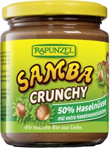 KREM ORZECHOWO - CZEKOLADOWY Z KAWAŁKAMI ORZECHÓW LASKOWYCH SAMBA BIO 250 g - RAPUNZEL