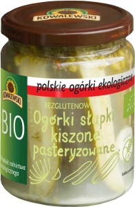 OGÓRKI KISZONE SŁUPKI BEZGLUTENOWE BIO 480 g (250 g) - KOWALEWSKI