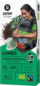KAWA ARABICA LUNGO FAIR TRADE BIO 10 KAPSUŁEK DO NESPRESSO - OXFAM