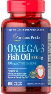 Olej rybi Omega3 1000mg Omega3 fish oil 100 kapsułek Puritan's Pride