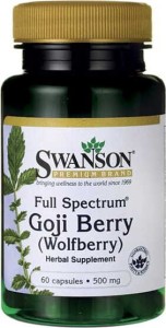 Jagody goji FS Goji Berry 500mg 60 kapsułek SWANSON