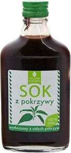 Sok z pokrzywy wytłoczony z całych pokrzyw 100% 200ml Zielona tłocznia
