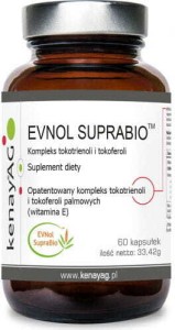 Tokotrienole i tokoferole palmowe witamina E Evnol Suprabio 60 kapsułek kenayAG