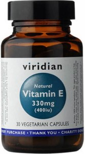 Naturalna witamina E 400IU Natural vitamin E 330mg 30 kapsułek Viridian